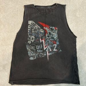 ZADIG & VOLTAIRE woman’s faded black graphic sleeveless tank top XS